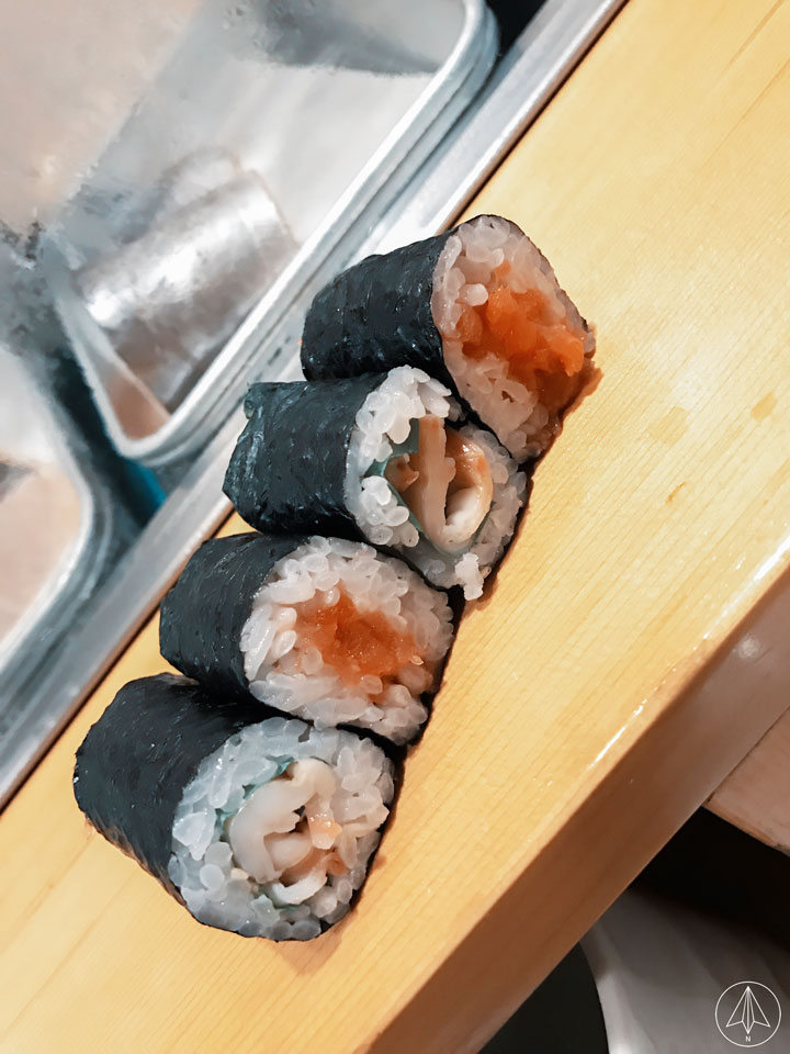Sushi Dai Tuna and shellfish roll